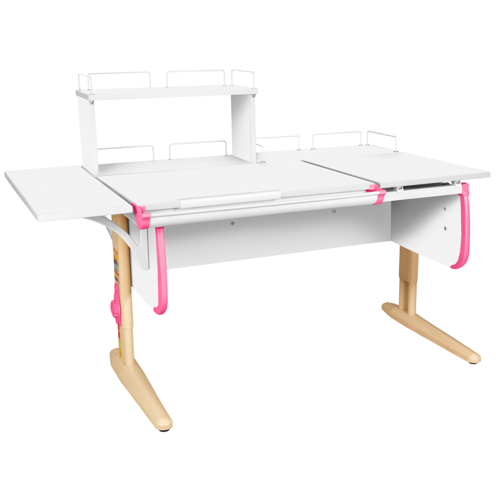 Растущая парта с задними и боковой полками Дэми СУТ 25-02-Б1Д1 (1500×880 мм)