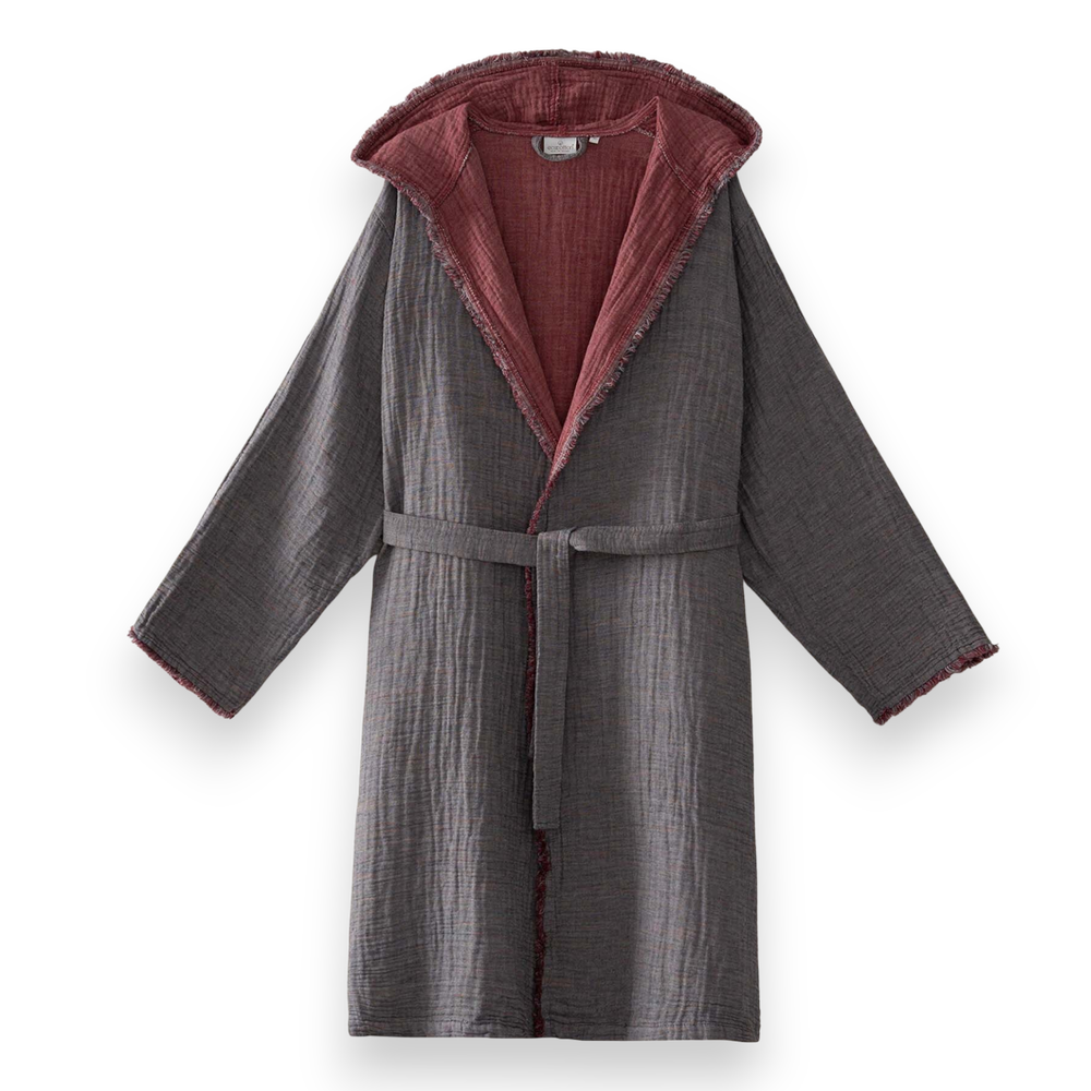 Халат из органического хлопка Muna | бордовый