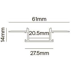Профиль для ленты Maytoni ALM011S-2M