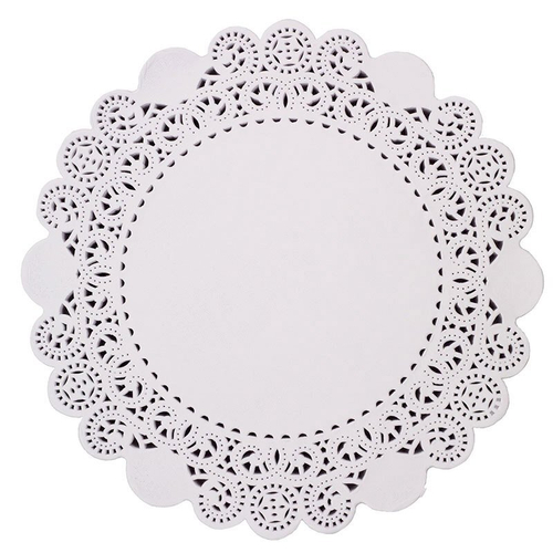 Салфетки для торта, диаметр 24 см, белые, 250 штук