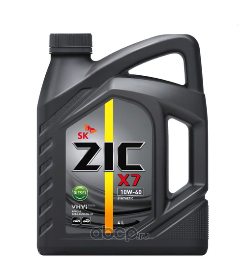 Масло ZIC X7 Diesel 10w40 CI-4/SL E7 (4л) синтетика