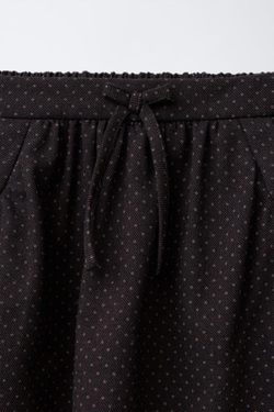 ZARA ЮБКА-ШОРТЫ В ГОРОШЕК, КОРИЧНЕВЫЙ