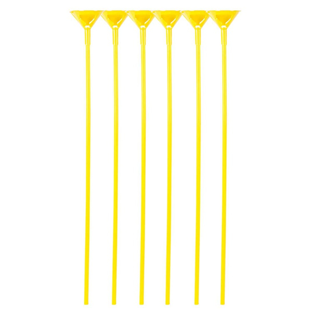 Держатель для шара Набор 40 шт Палочка + Розетка 54 см (Желтый)