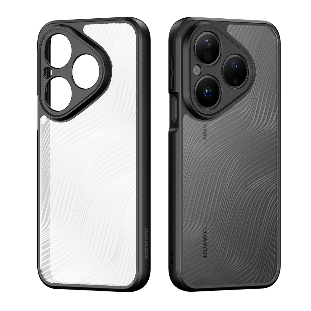Чехол прозрачный с мягкими черными рамками от Dux Ducis для Huawei Pura 80, серия Aimo Series Case