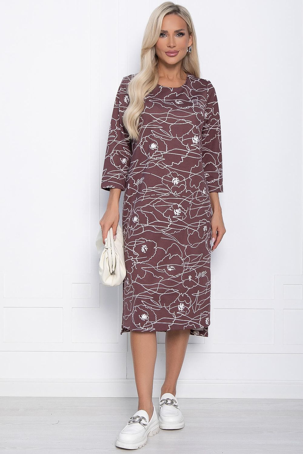 Платье Стильный баланс (коричневое) П10875 LT Collection