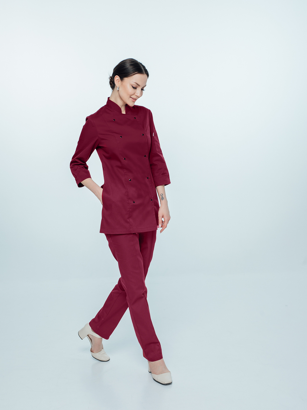 Поварской китель для общепита/для продавцов/для мясного отдела/для сотрудников общественного питания/для пекарни