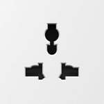 Накладка для розетки мультистандарт, со шторками 16A 250 В~, матовый белый, серия A07