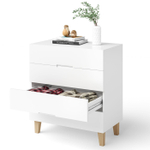 Комод белый для одежды Чек с ящиками на ножках из массива березы