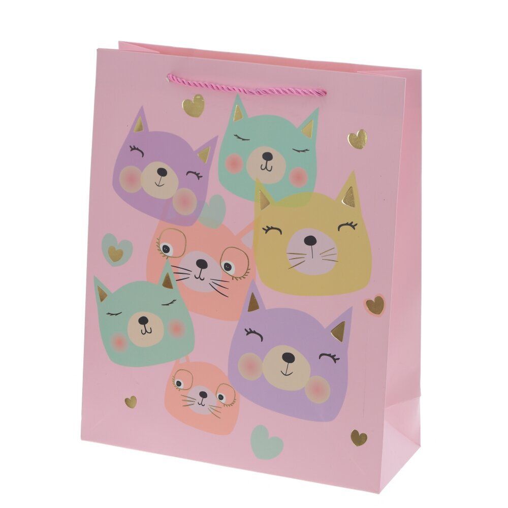 GAEM Пакет подарочный M (бумага 210г/м2, блок микс 12шт), L26 W10 H32 см, 4в.