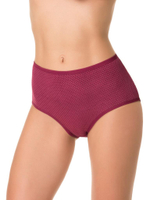 Трусы с высокой линией талии из мягкого перфорированного хлопка (Размер: XL) (Цвет: темно-синий)