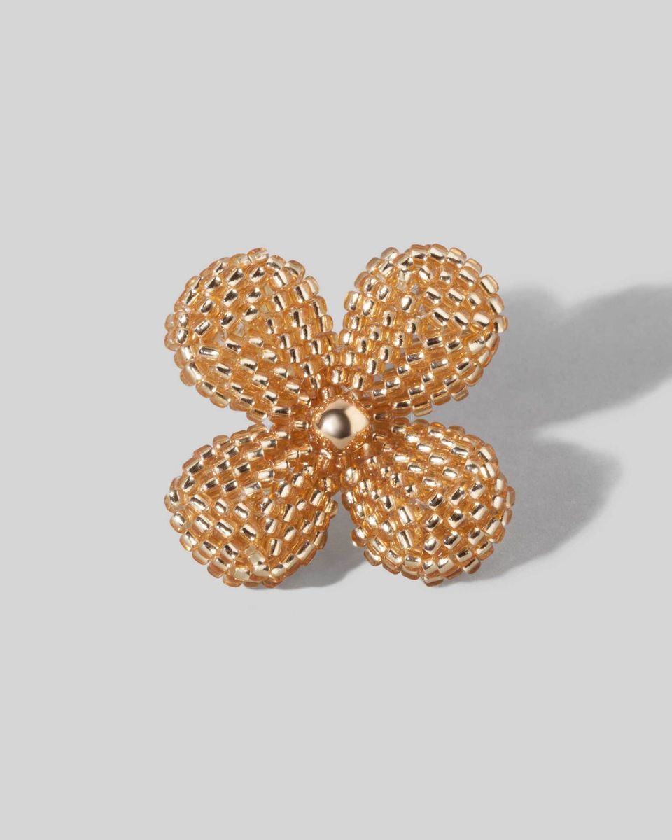 Пуссета Beaded Flower Golden