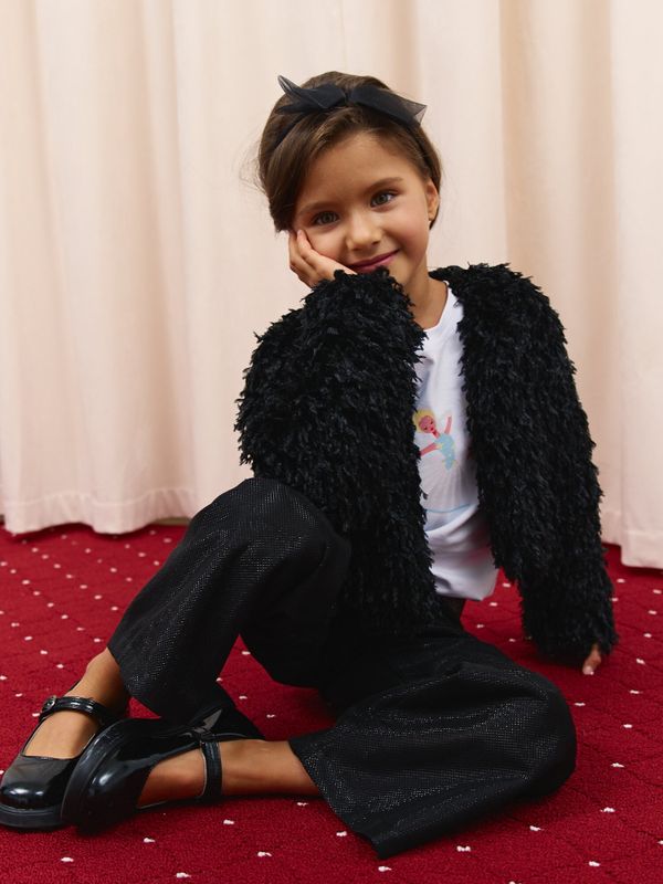 Кардиган с перьями 