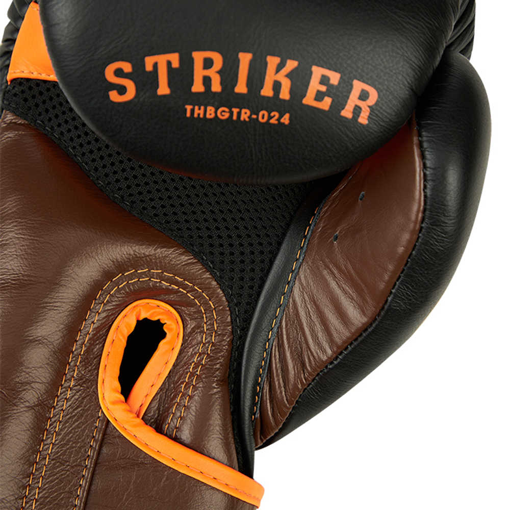THBGTR-024 боксерские перчатки STRIKER черный/оранжевый