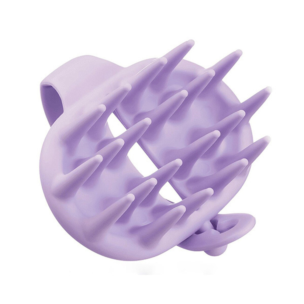 Массажёр (сиреневый) для очищения кожи головы и стимуляции роста волос Vess Shampoo Brush