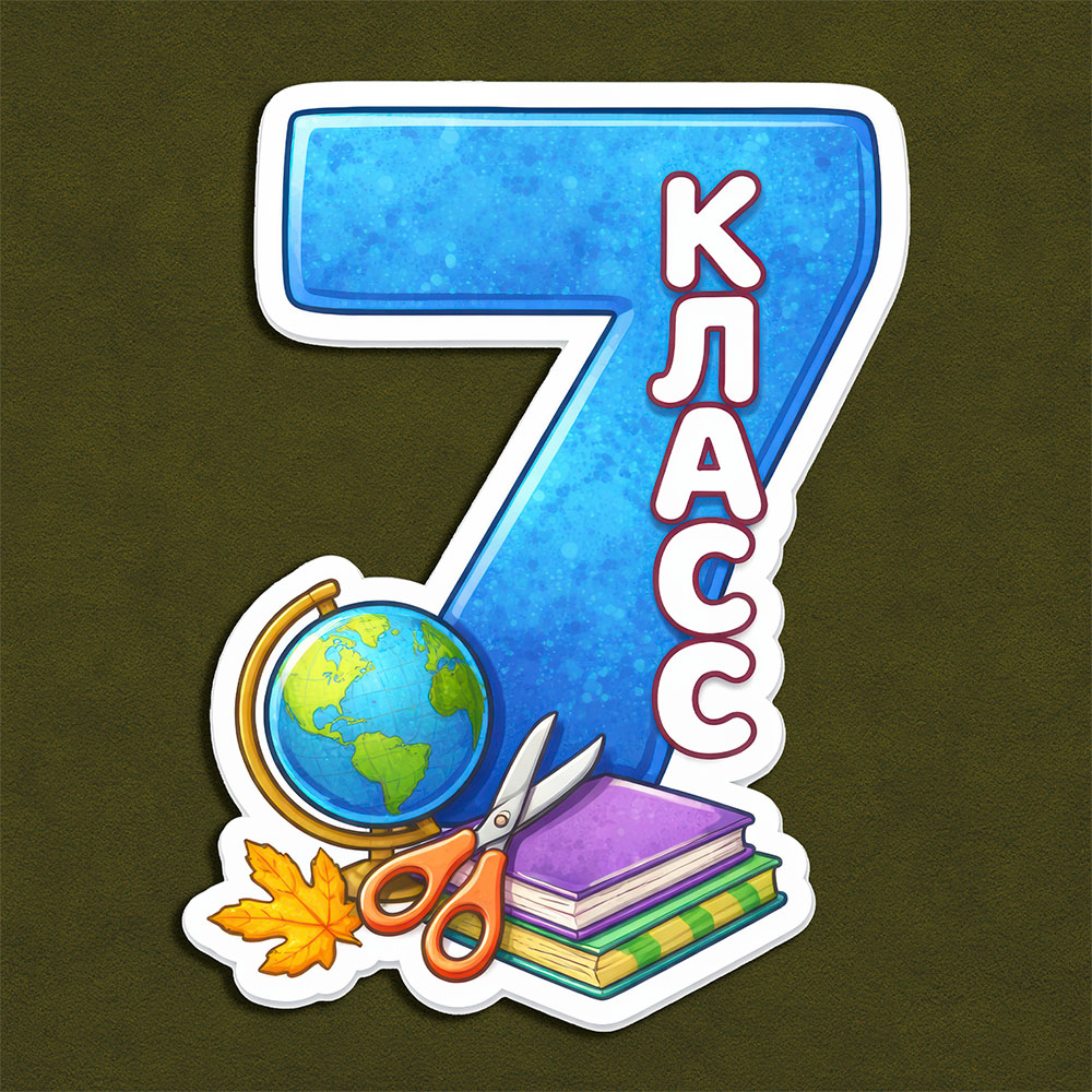 Цифра 7 цветная - декор для фотосессий