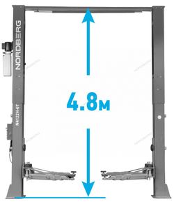 NORDBERG (N4122HE-6G) Подъемник 380V 2х стоечный 6т с верхней синхронизацией (серый)