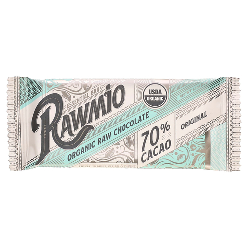 Rawmio, Essential Bar, органический необработанный шоколад, 70% какао, оригинальный, 30 г (1,1 унции)