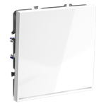 Проходной переключатель встраиваемый VOLTUM S70 одноклавишный с подсветкой 10А, (белый глянцевый)