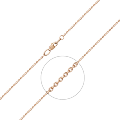 Цепь из красного золота (плетение якорное) Артикул: 21-0803-040-1110-17