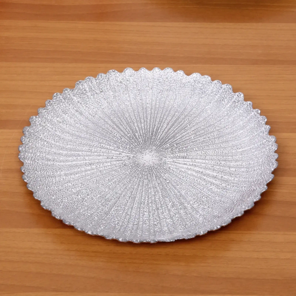 Тарелка 32см «Нимфа» серебро