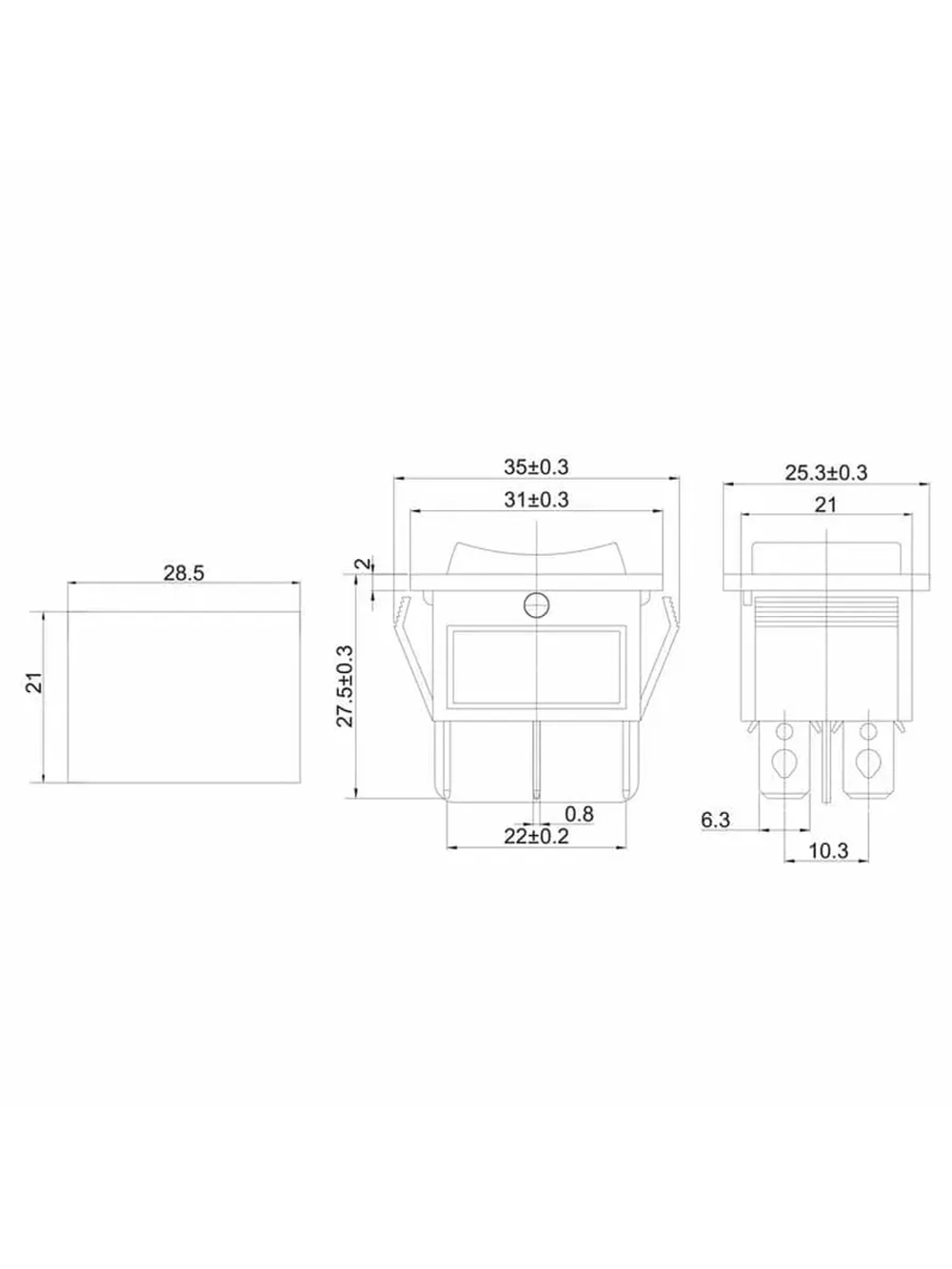 Переключатель широкий SC767-В5 15А 3 положения