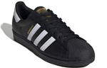 Adidas originals Superstar shell head trend avant-garde low-top sneakers for men and women in the same style black and white