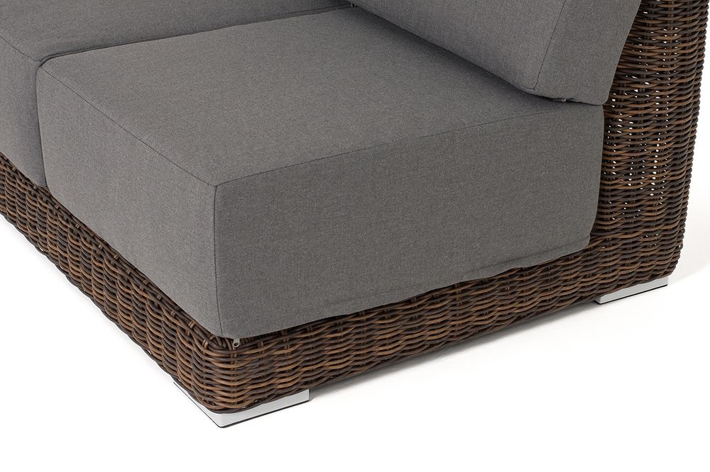 "Капри" модуль диванный правый с подушками, цвет коричневый