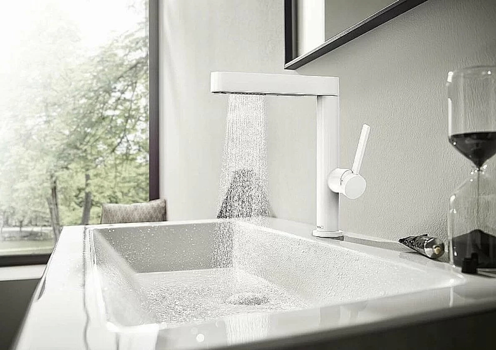 Смеситель для раковины Hansgrohe Finoris 76063700 белый матовый