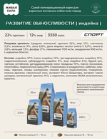 Корм для собак ЖИВАЯ СИЛА Шорт-Трек крупная гранула индейка