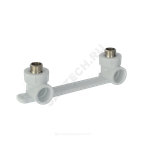 Планка монтажная PP-R белая Дн 20х3/4" НР под смеситель с водорозетками VALFEX 10124320