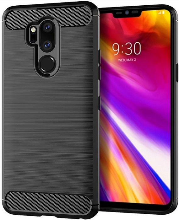 Чехол для LG G7 ThinQ (G7+ ThinQ) цвет Black (черный), серия Carbon от Caseport