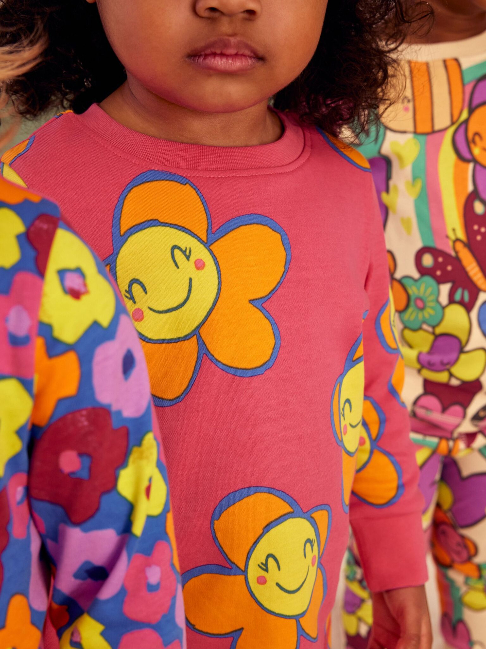 Пижама для девочки Next Q96-792, 3 шт., Розовый, Синий, Бежевый