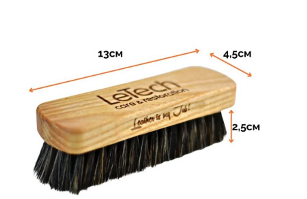 LeTech Щетка для чистки кожи с коровьим ворсом Premium (Leather Cow Hair Brush Premium)