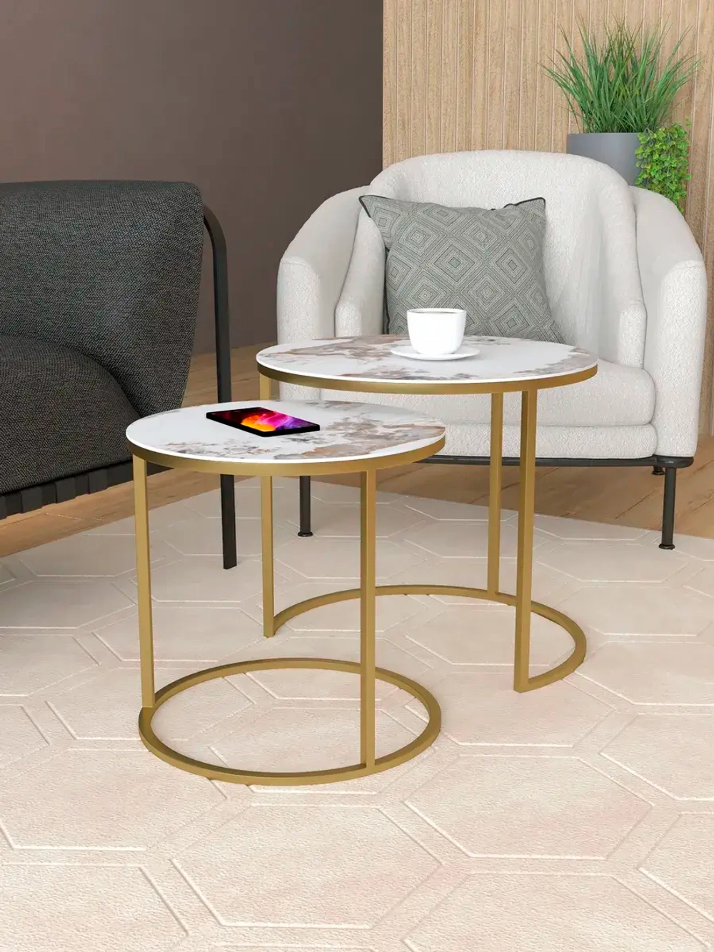 Комплект журнальных столов Акцент - керамогранит 201GLPAGKER