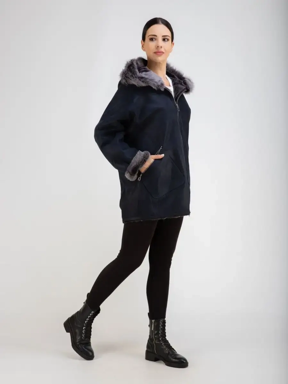 Дубленка женская зима натуральная оверсайз Турция