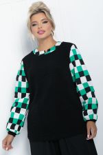 Джемпер Авива (черный/мультиколор) Б11510 LT Collection