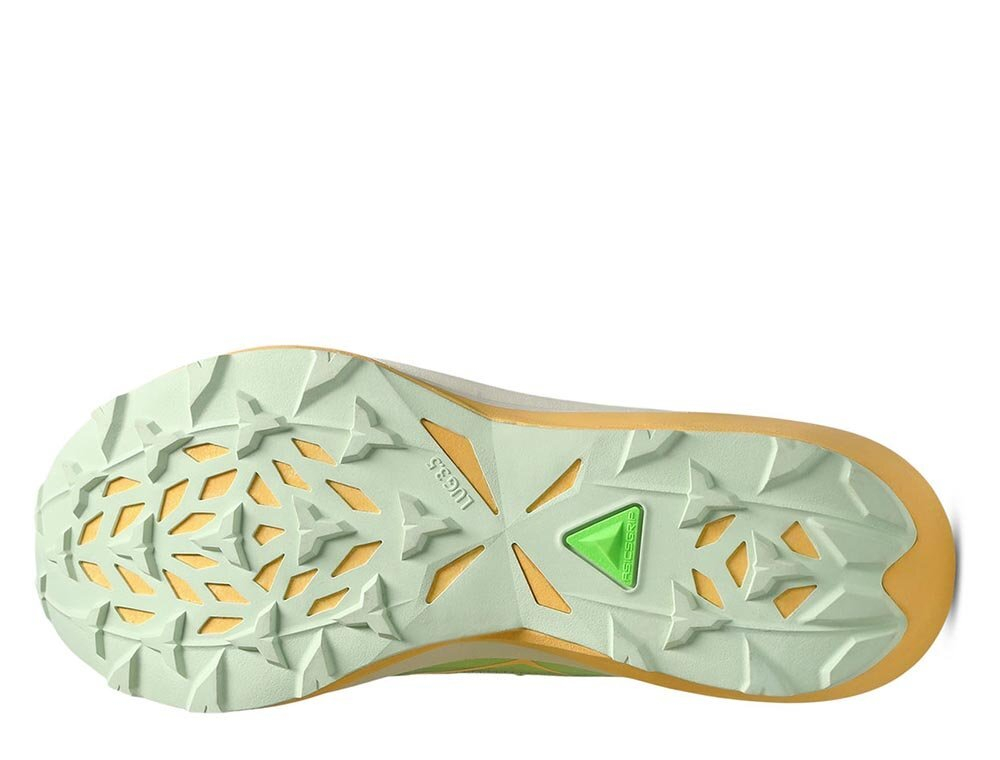 Кроссовки беговые женские Asics FujiSpeed 4 U Зеленo-оранжевые