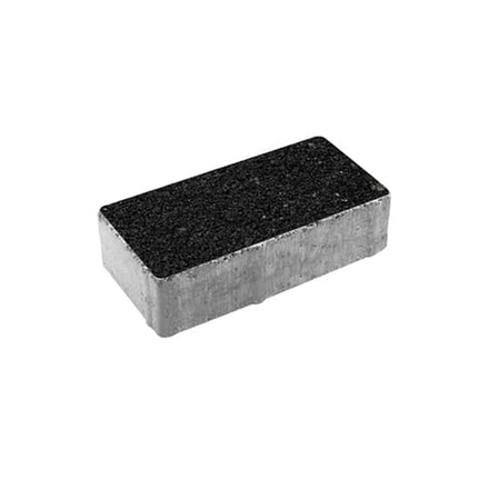 Тротуарная плитка ПРЯМОУГОЛЬНИК 200x100 мм - Стоунмикс Черный