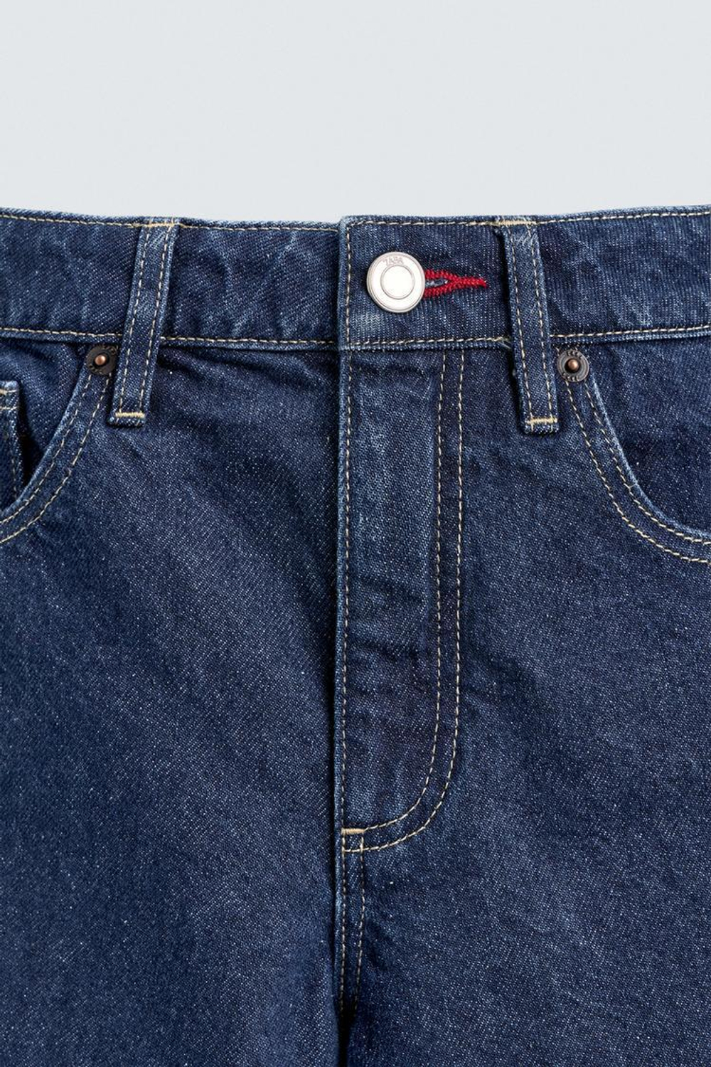 ZARA X DISNEY ДЖИНСОВЫЕ БЕРМУДЫ С ВЫШИВКОЙ, СИНИЙ