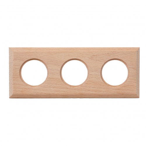 Рамка 3-х постовая для скрытого монтажа (дерево, Натурэль) BF4-630-10