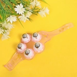 Массажер для тела «Flower» 5 роликов, 10*8 см, розовый