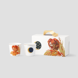 Набор из 2 кофейных стаканов Farforite «Жар-птица» 220 мл в подарочной коробке