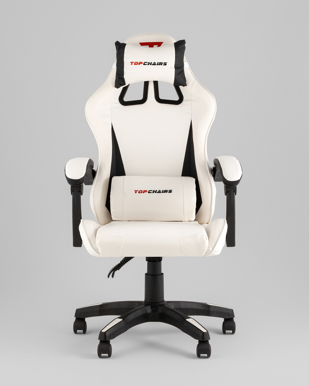 Кресло спортивное TopChairs Phantom бело-черный