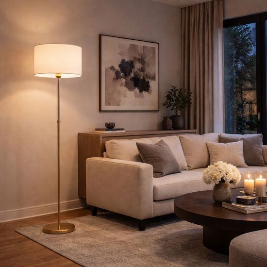 SL1404.305.01 Торшер ST-Luce Латунь/Прозрачный E14*6 40W BLACK+BRASS