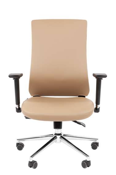 Офисное кресло Chairman 500LUX Россия экокожа бежевый БП