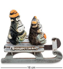 КоКо Шамель KK-645 Фигурка «Влюбленные на санках» шамот