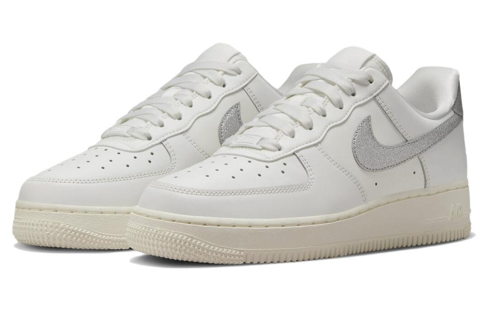 Nike air force silver swoosh sale