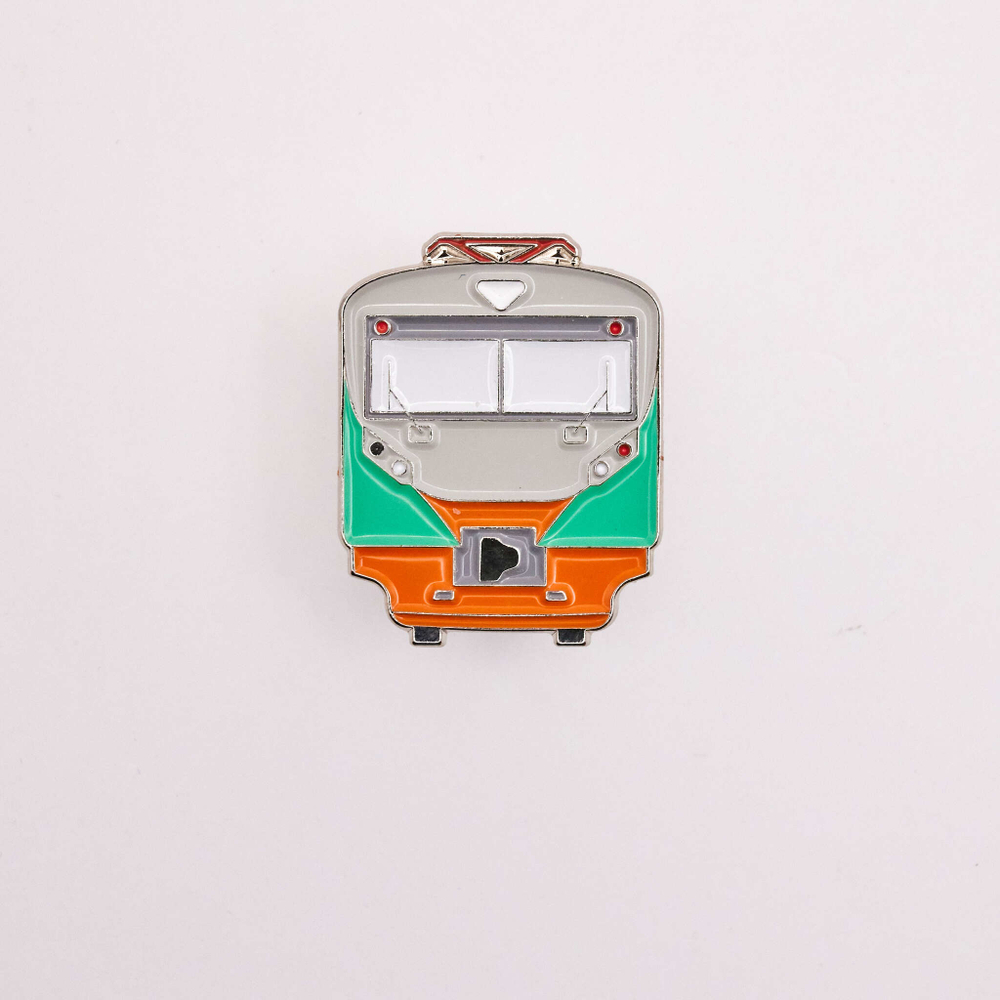 Значок электропоезд ЭД4М серо-зеленый