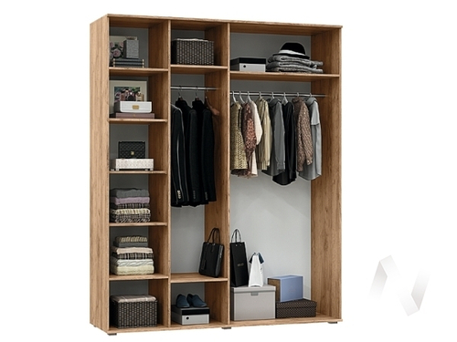 Шкаф 4-х ств МС Соренто (дуб крафт/бетон темный)