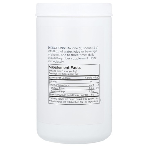 Metabolic Maintenance, порошок из органической шелухи семян подорожника, 454 г (1 фунт)